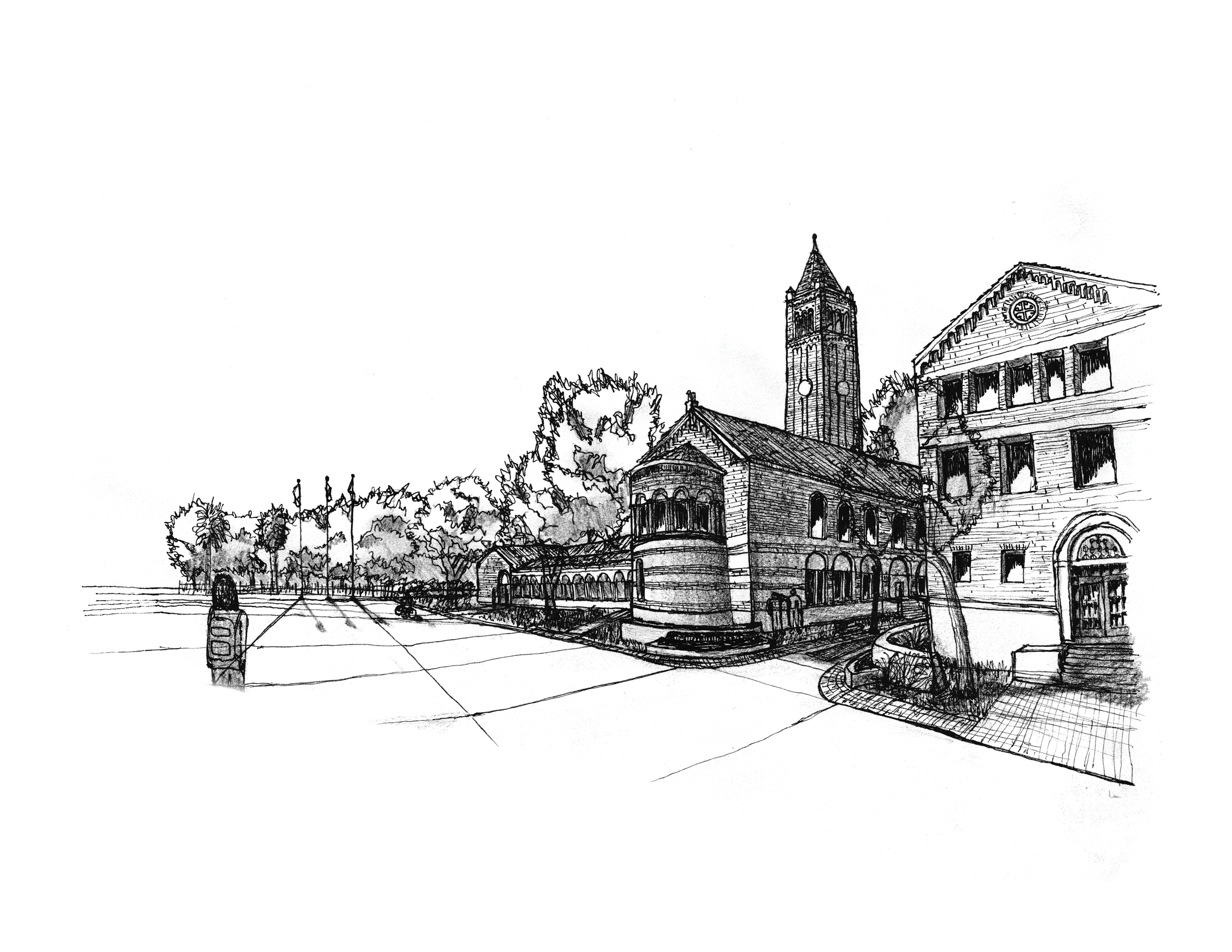 MUDD HALL - Three-point perspective
